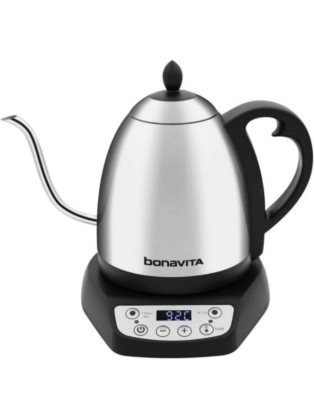1L Digital Gooseneck Electric Kettle - Variable Temp Control for Coffee & Tea